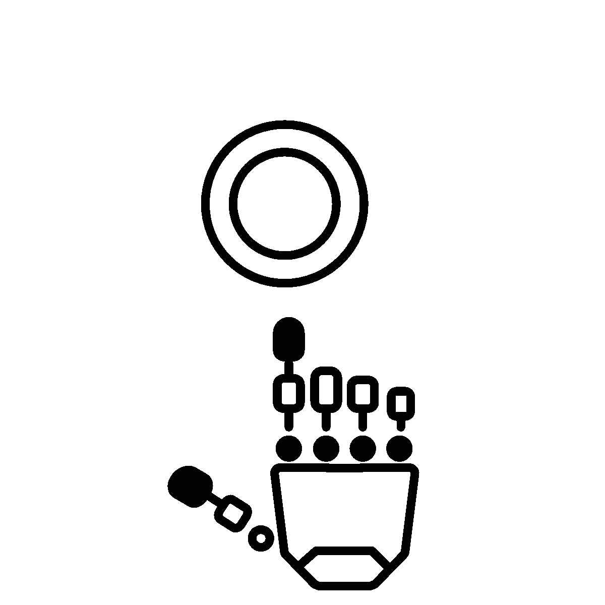 Modern Linear Animated Robot Hand Icon