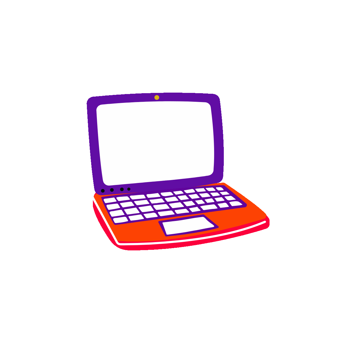 laptop, notebook, device, lettering, typography, quote, words, font, text, flat, vector, sticker