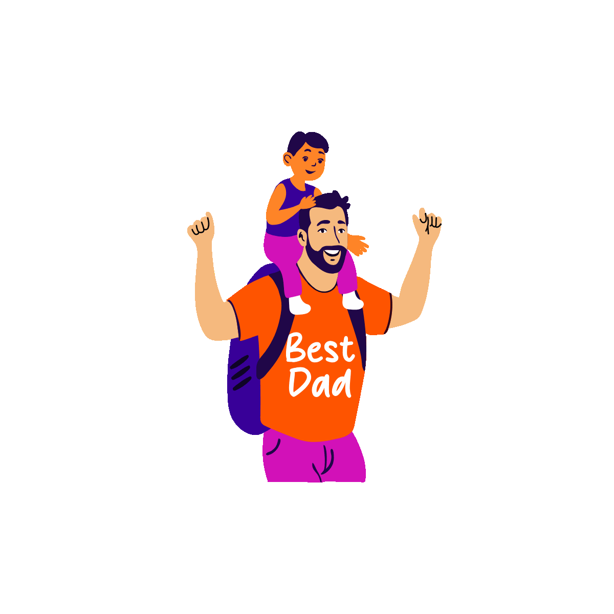 Father and Kid Enjoying Time Together