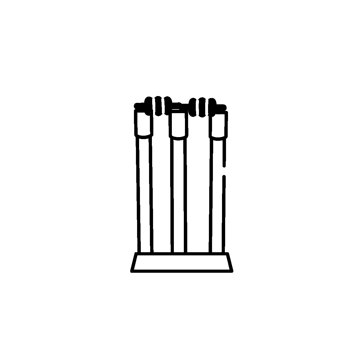 Drawing-Style Cricket Wicket Icon Design