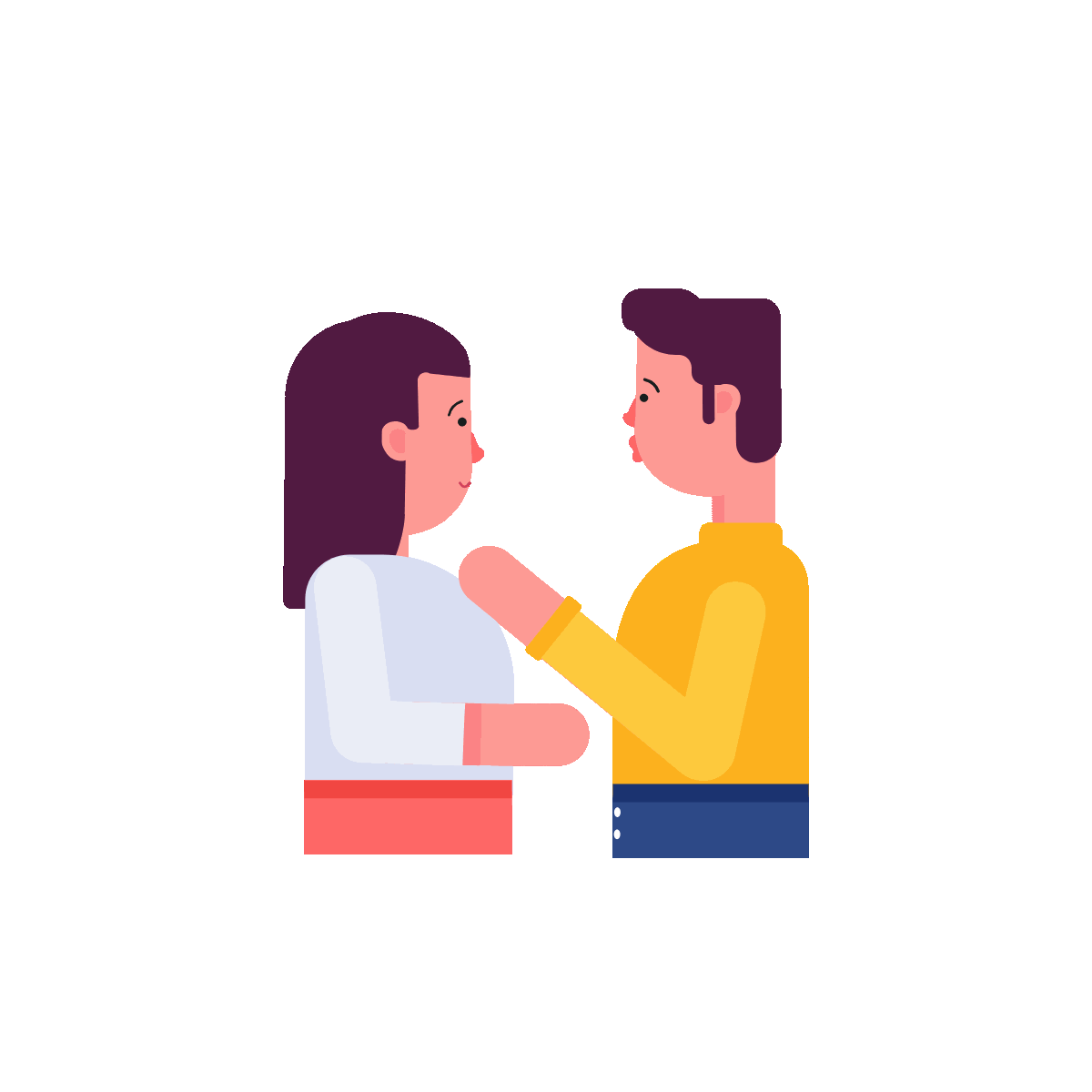 Animated icon of romantic partners
