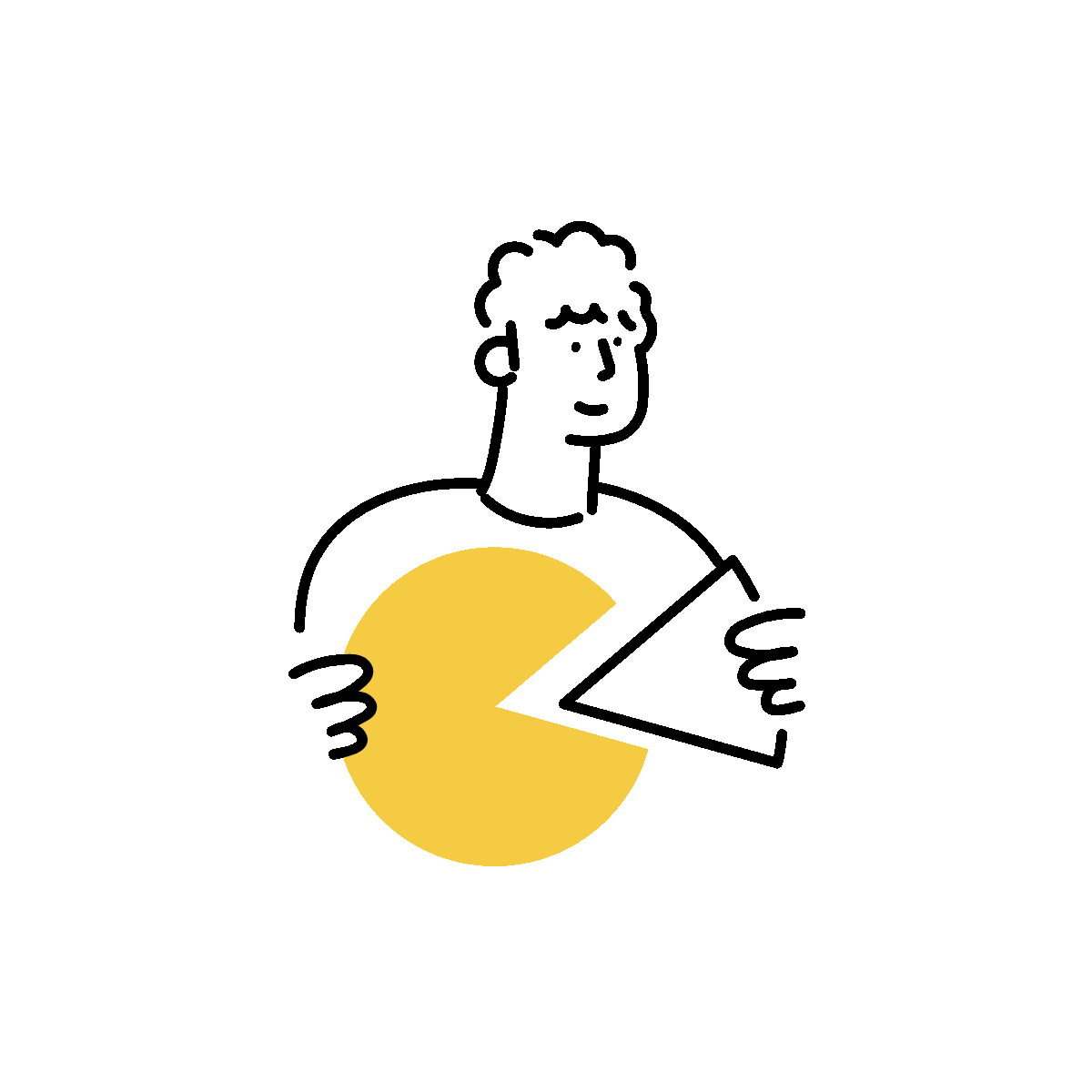 Animated Business Data Doodle Illustration