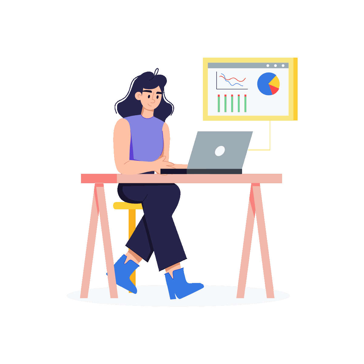 Flat Animated Data Analysis Expert Design