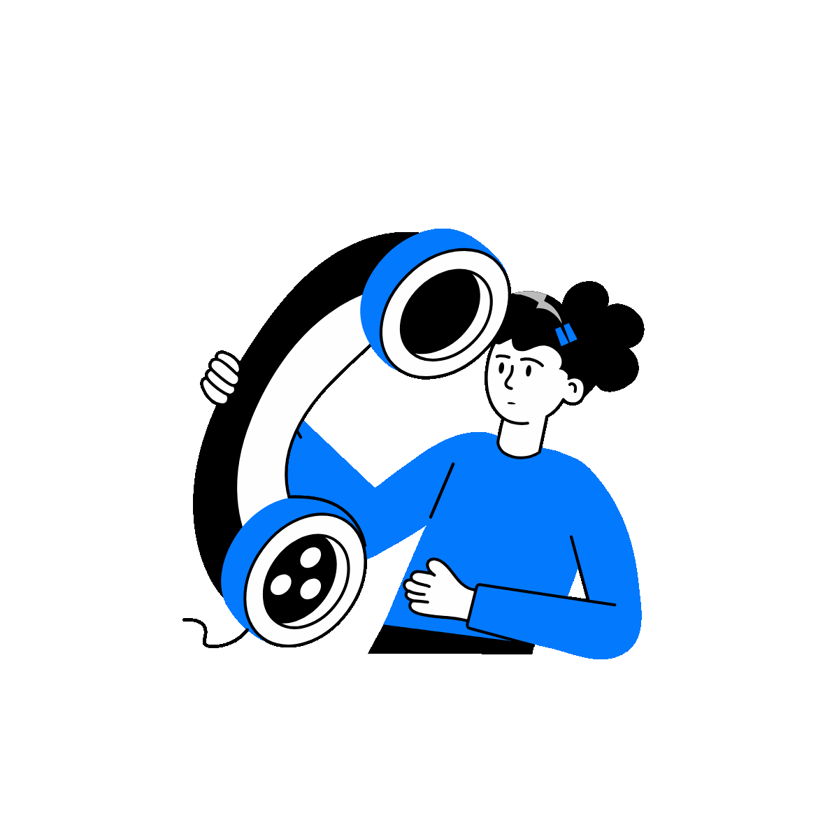 Phone Call Doodle Animated Illustration