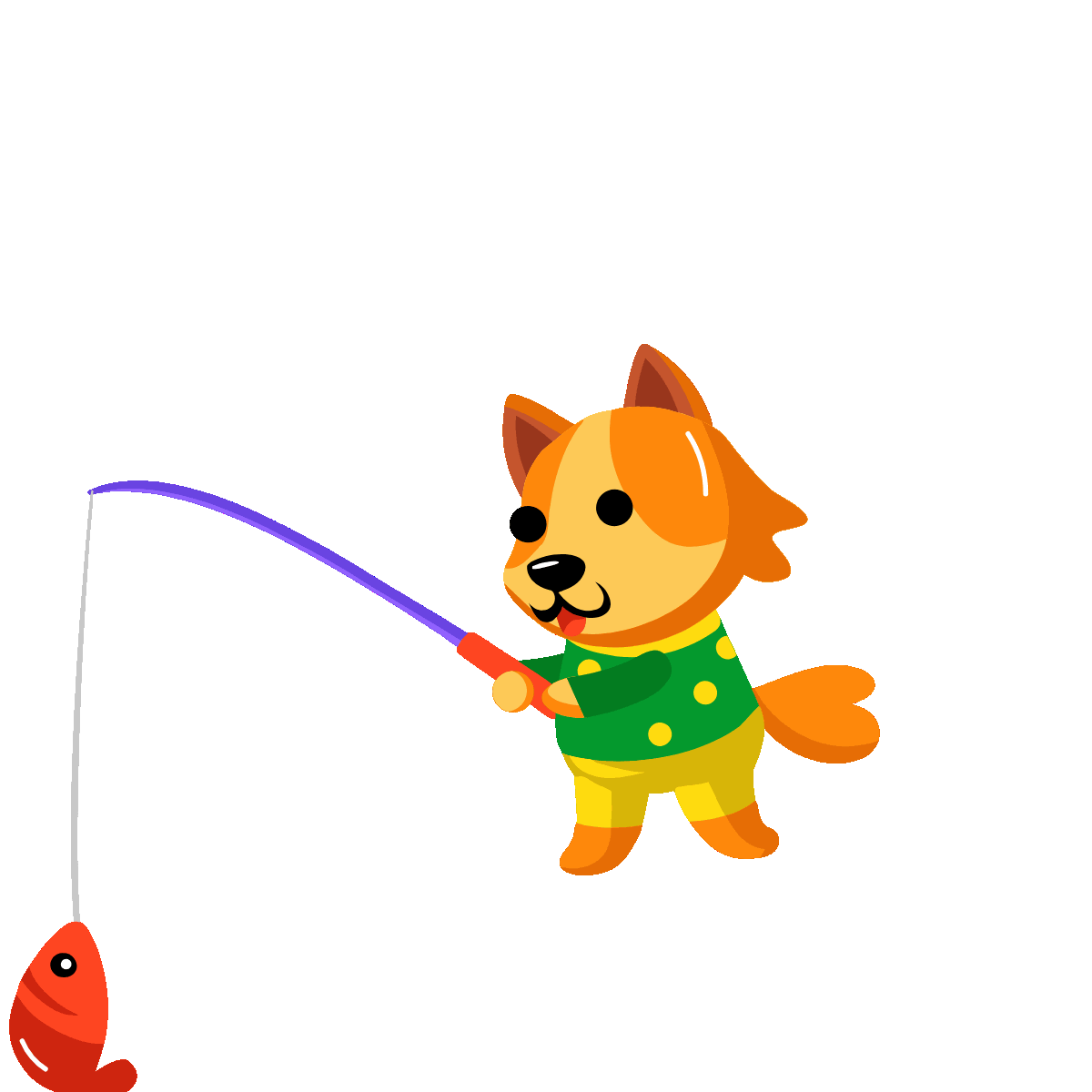Animated Dog Enjoying Roller Skating