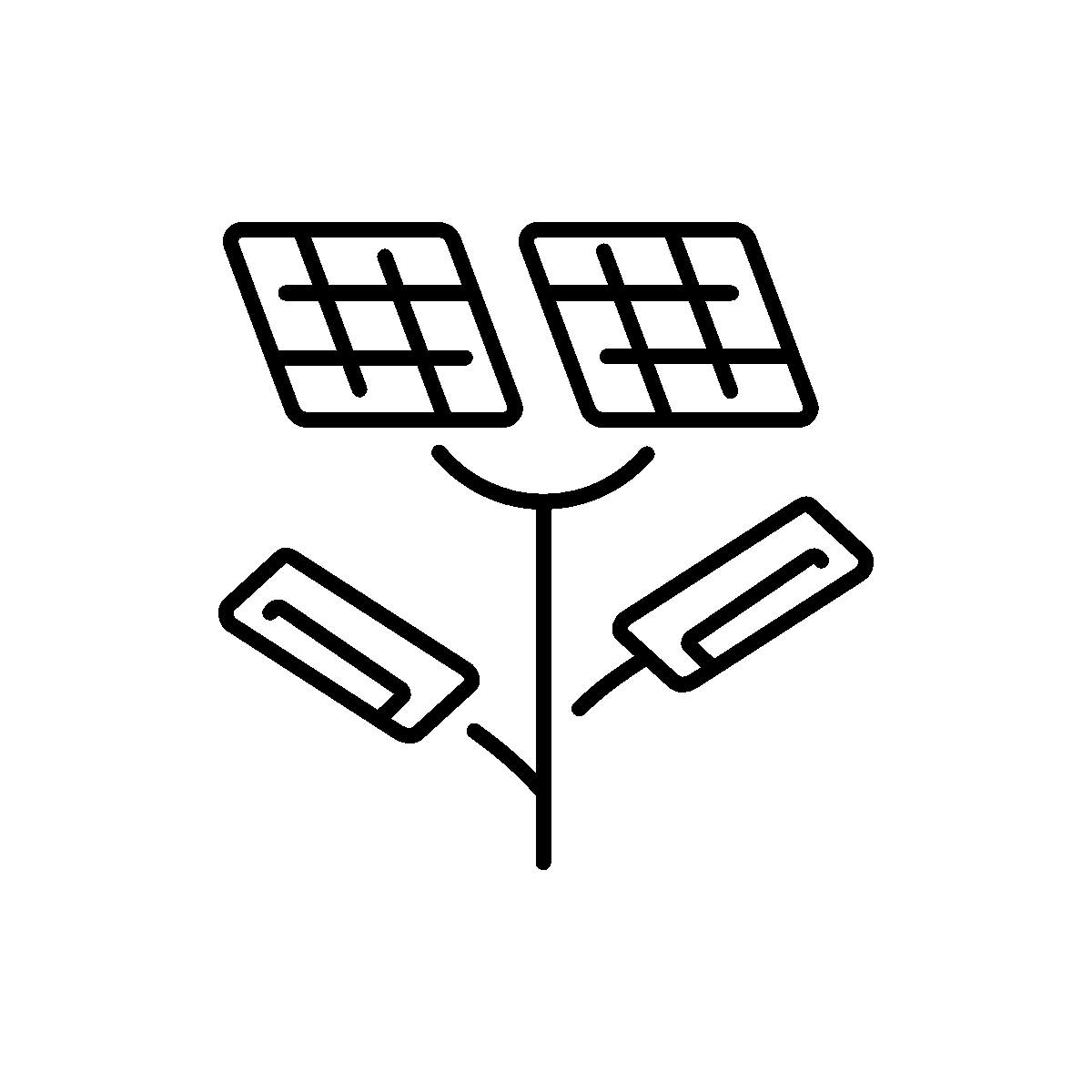 Solar House Animated Line Icon Design