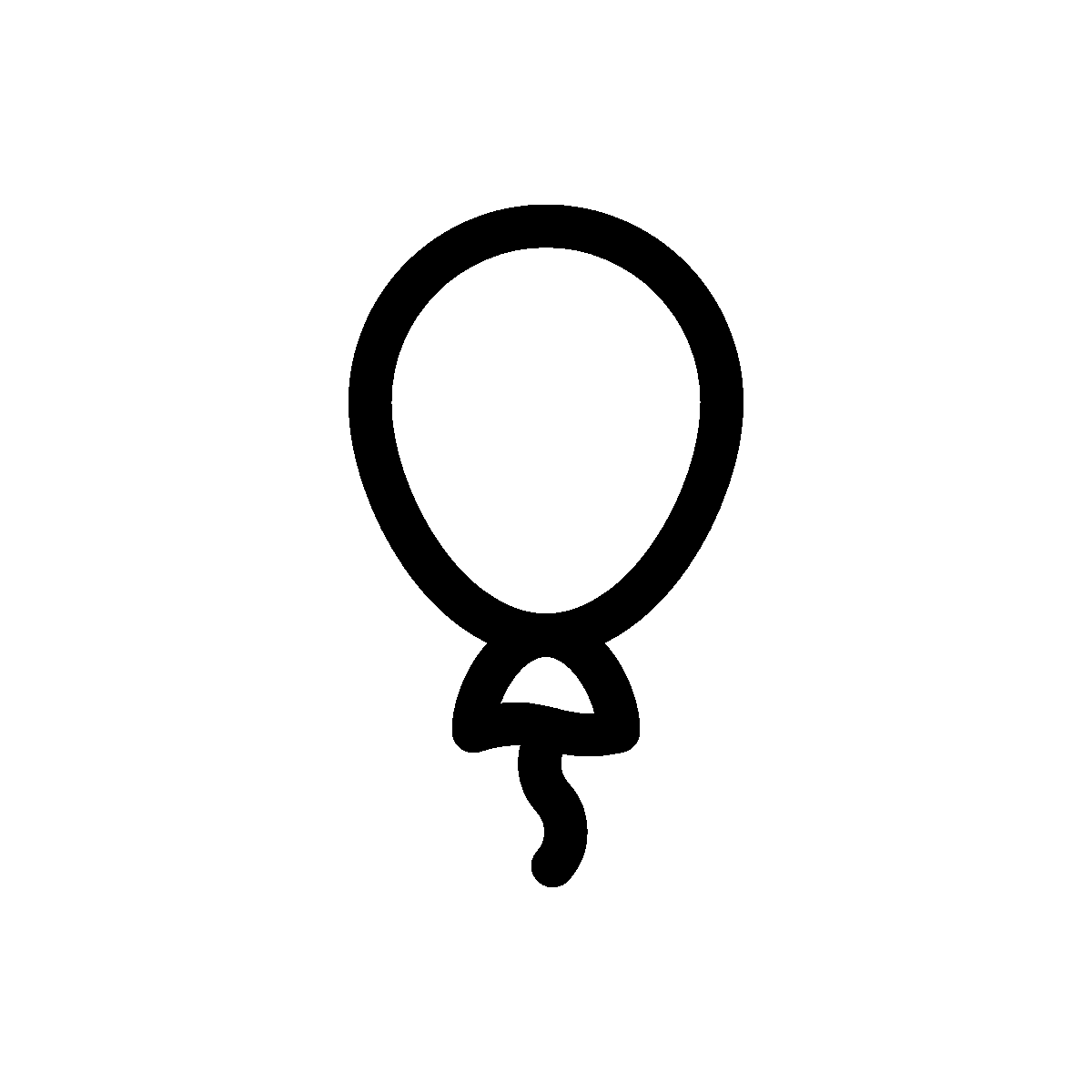 An outline hover animation of balloon