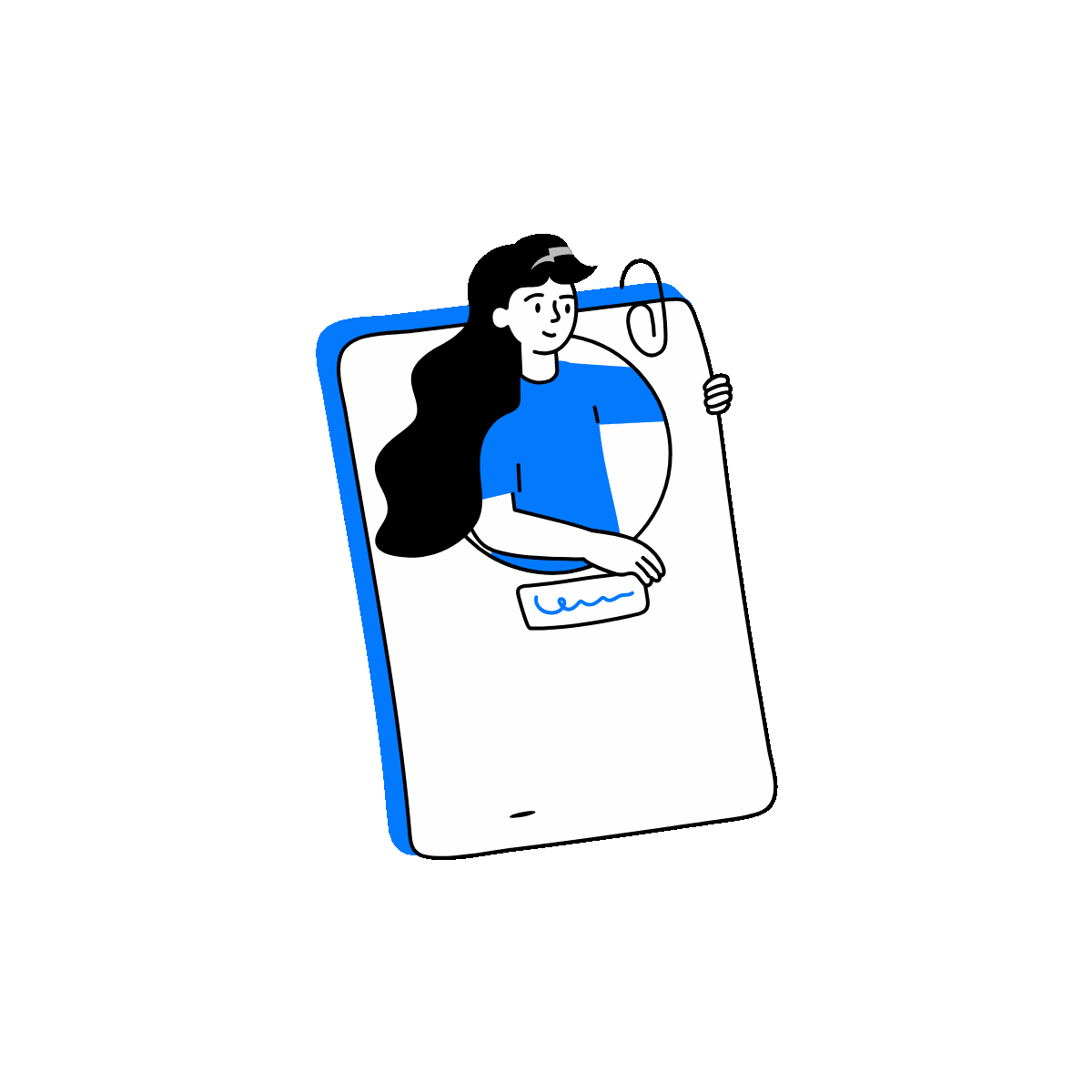 Profile Data Doodle Animated Illustration