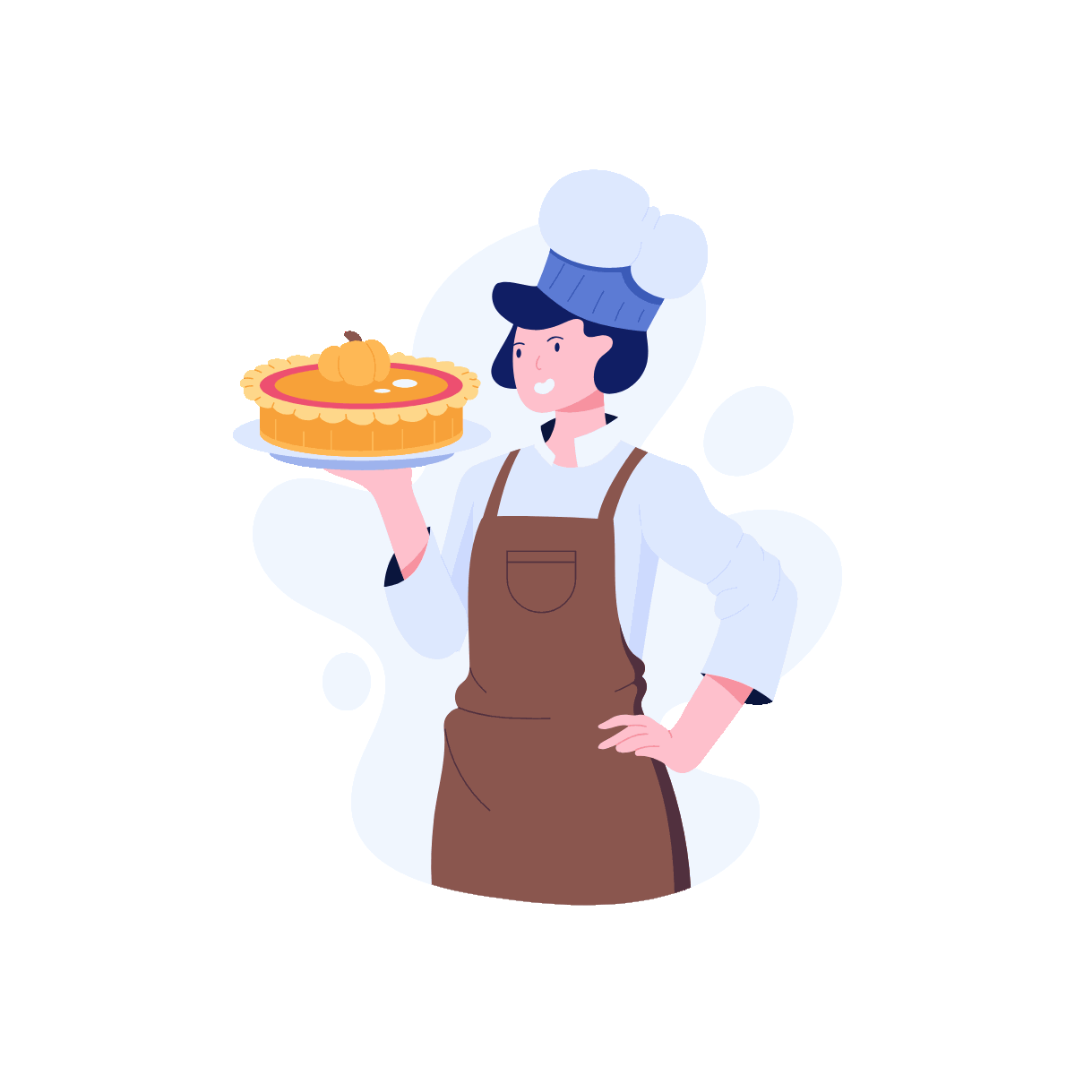 Thanksgiving chef cooking character scene