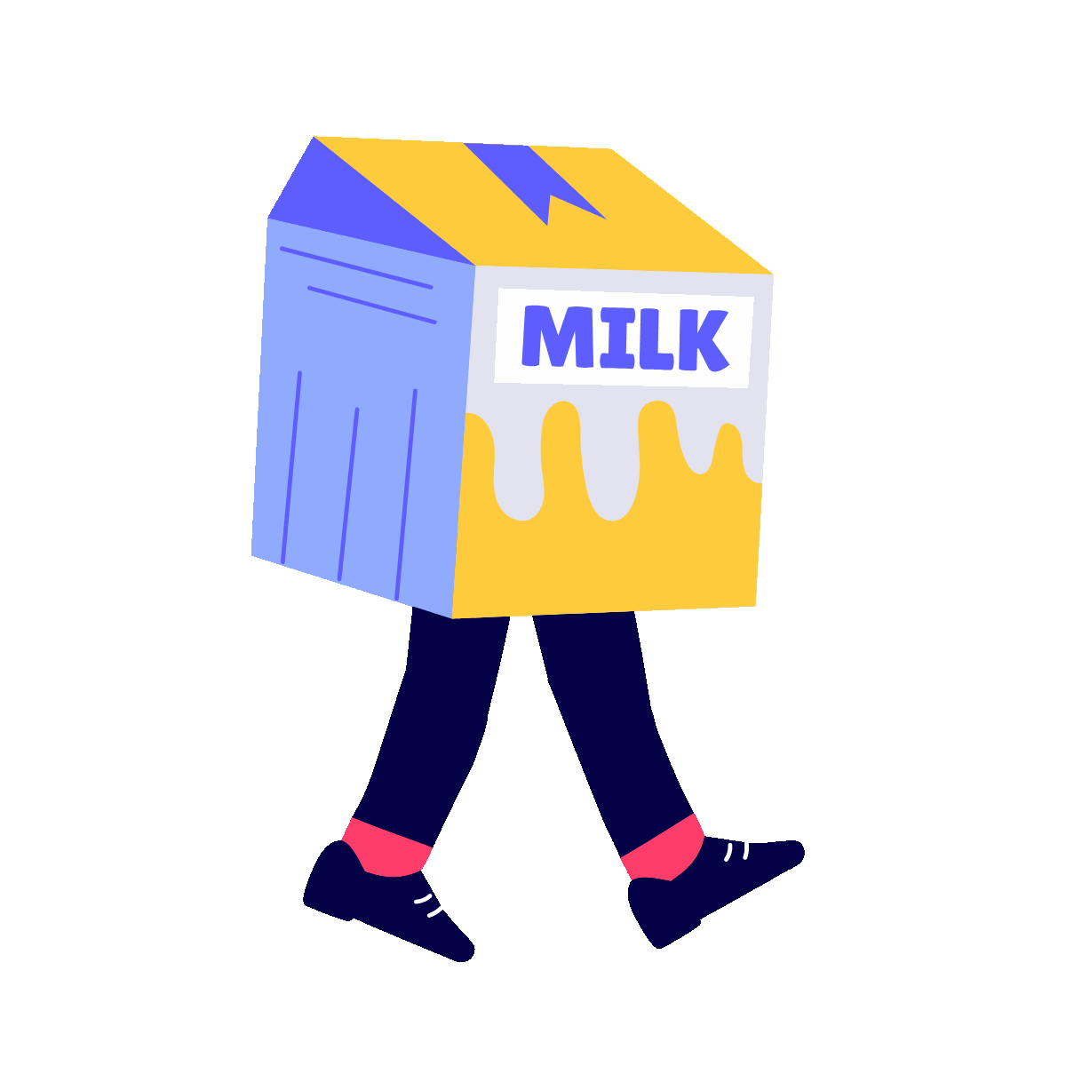 Milk Delivery Flat Animated Illustration