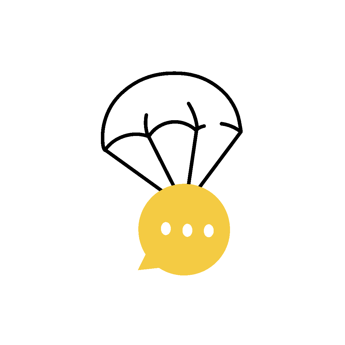 Animated Chat Bubble Doodle Illustration