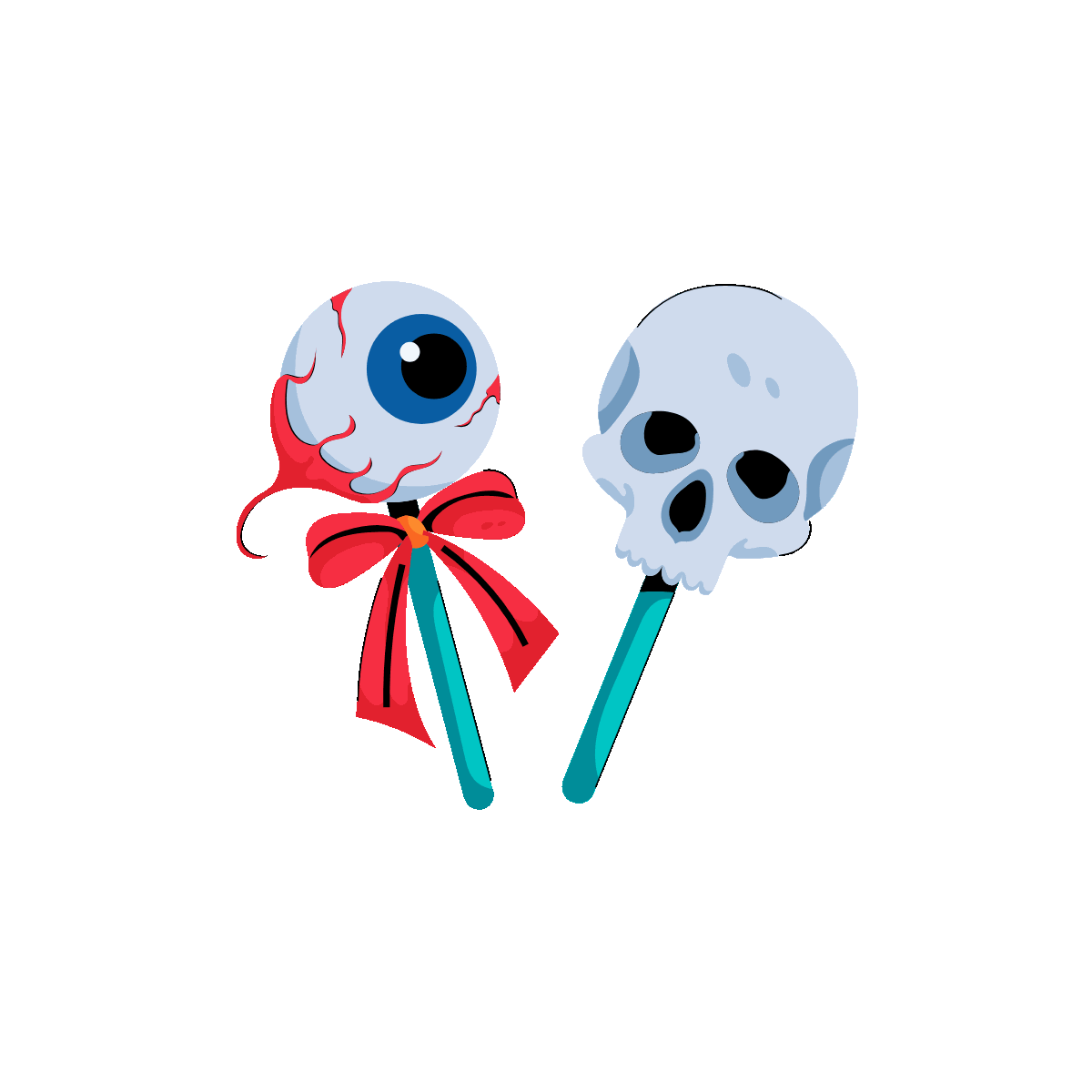 Get a spooky flat icon of Halloween lollipops
