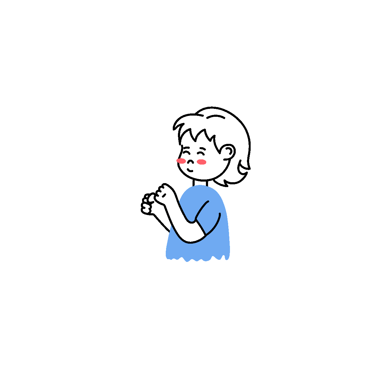 Flat Animated Melting Ice Sticker Design