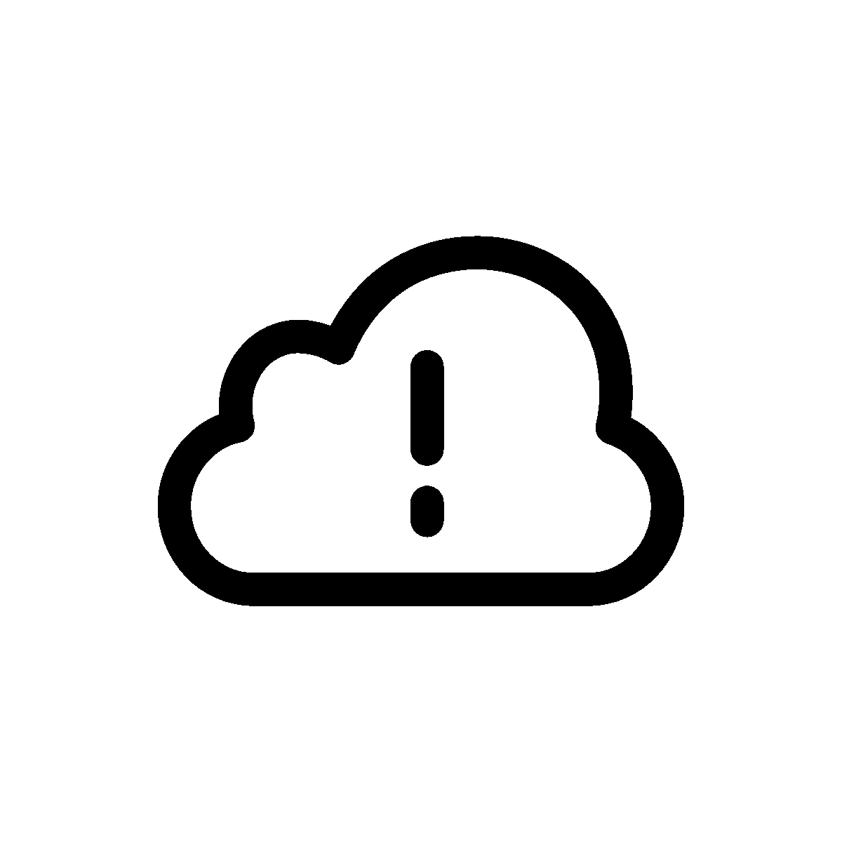 A hover animation design of cloud error