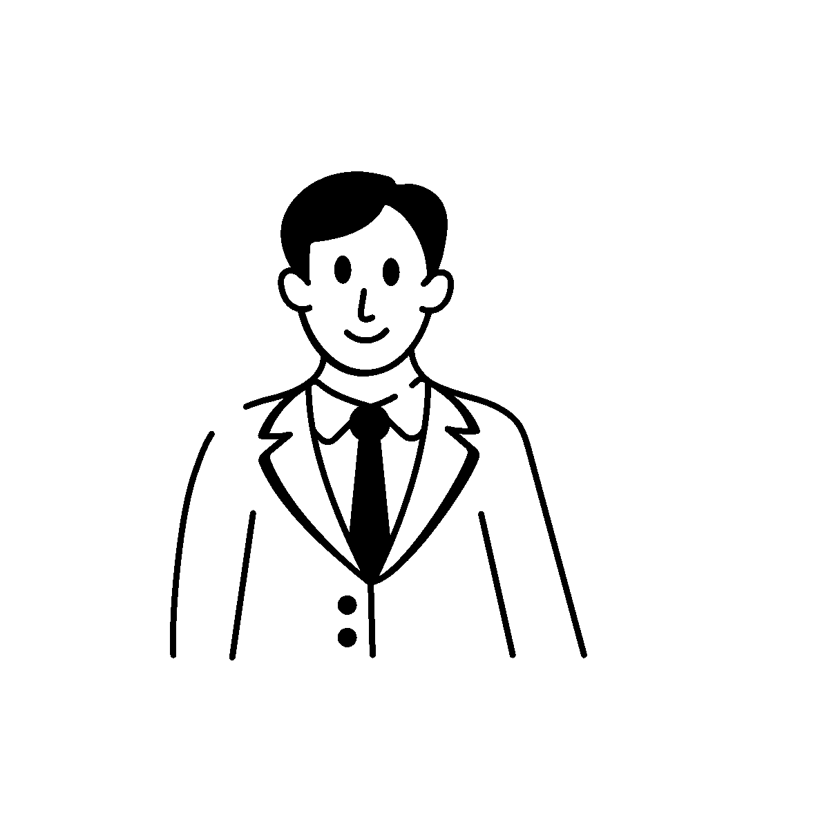 Animated doodle icon showing business chat