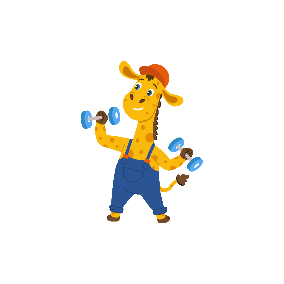 Exercising Giraffe With a Jump Rope