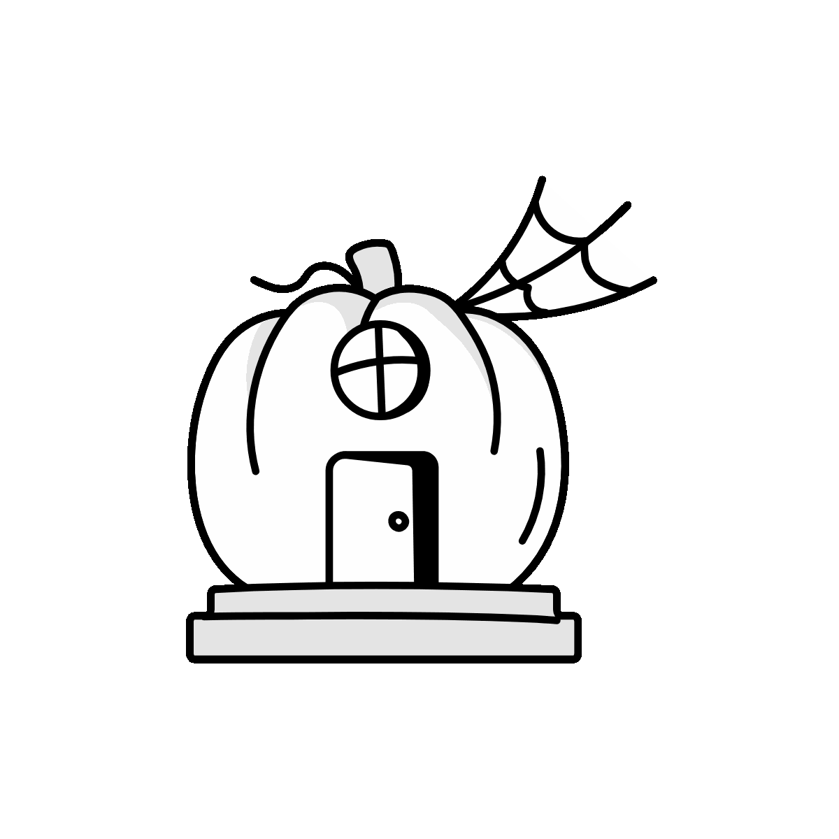Animated Pumpkin House Halloween Icon Design