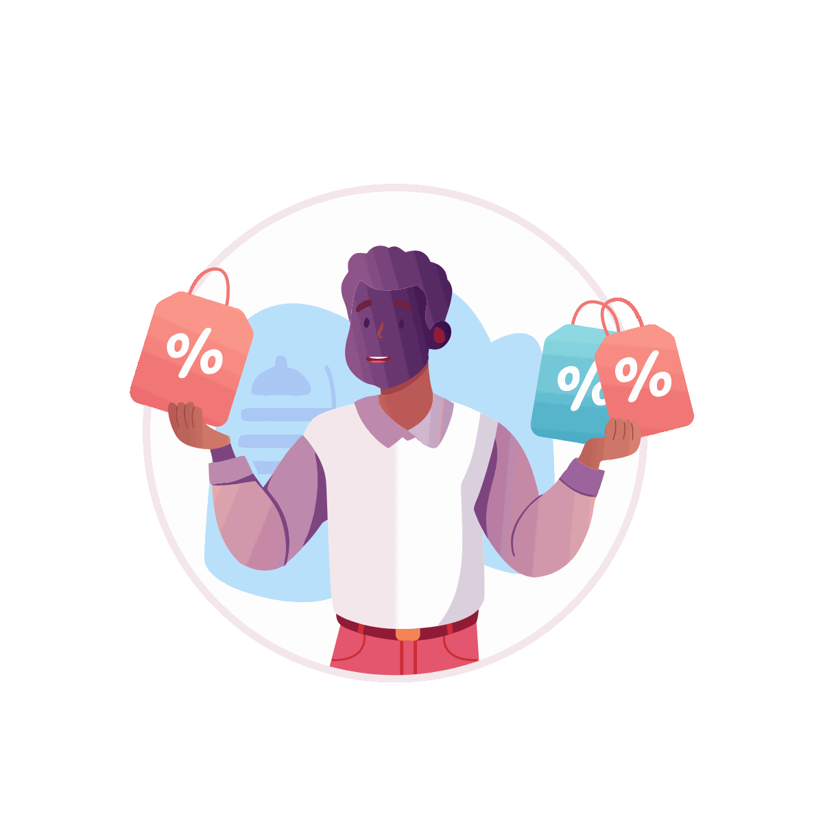 Modern Flat Sale Tags Illustration Design