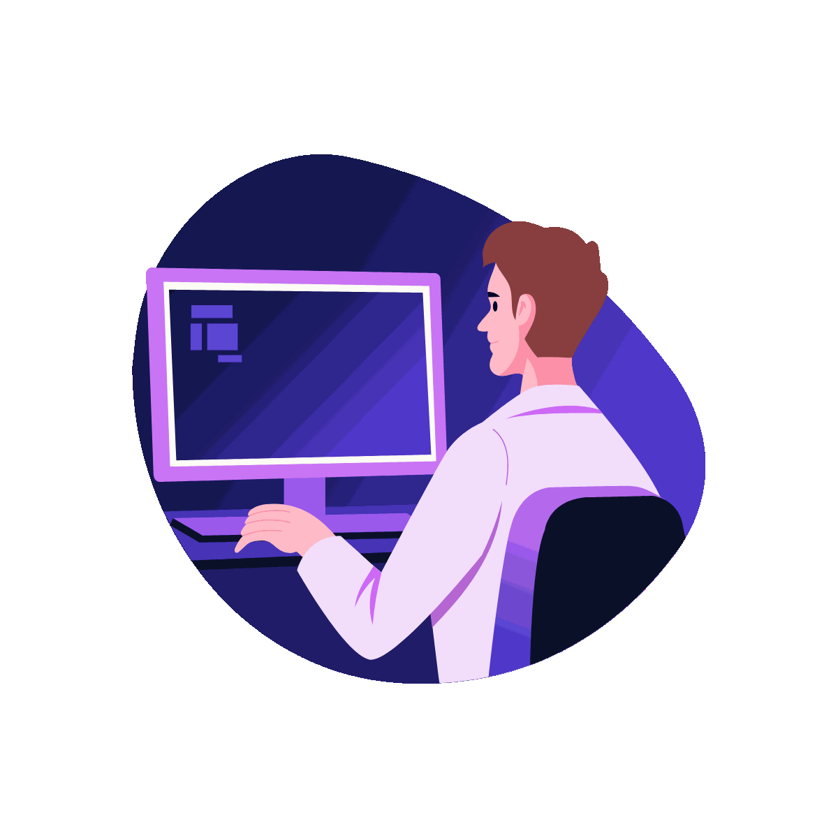 Robot Chat Communication Illustration