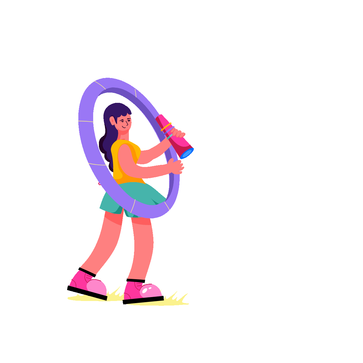 Businessperson Entering a Future Portal
