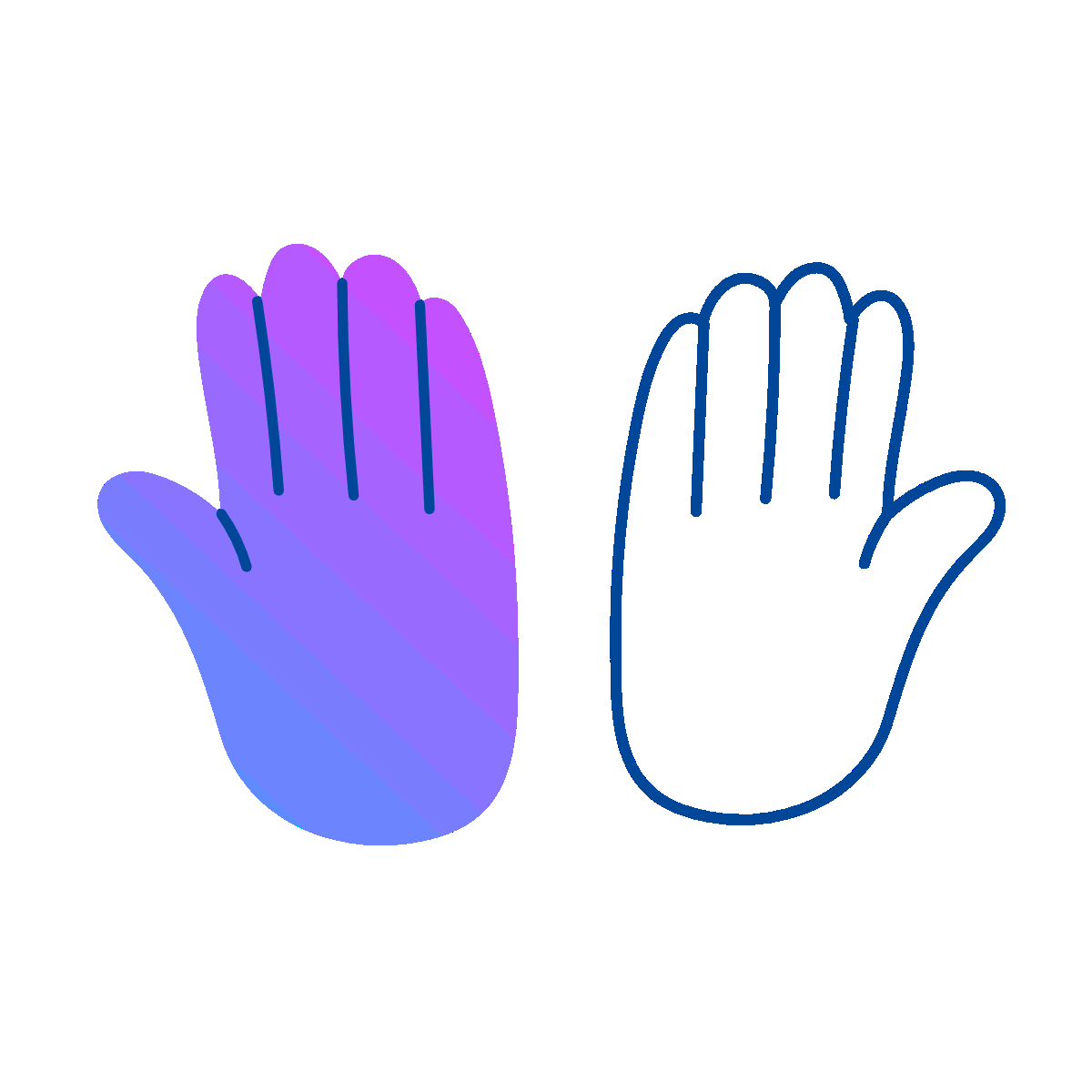 High five celebratory hand contact gesture