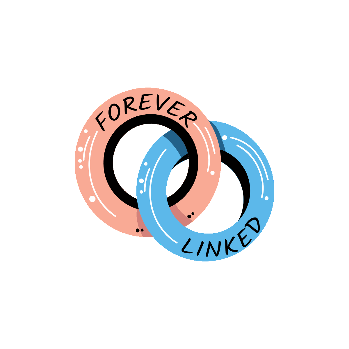 Linked forever lasting friendship connection
