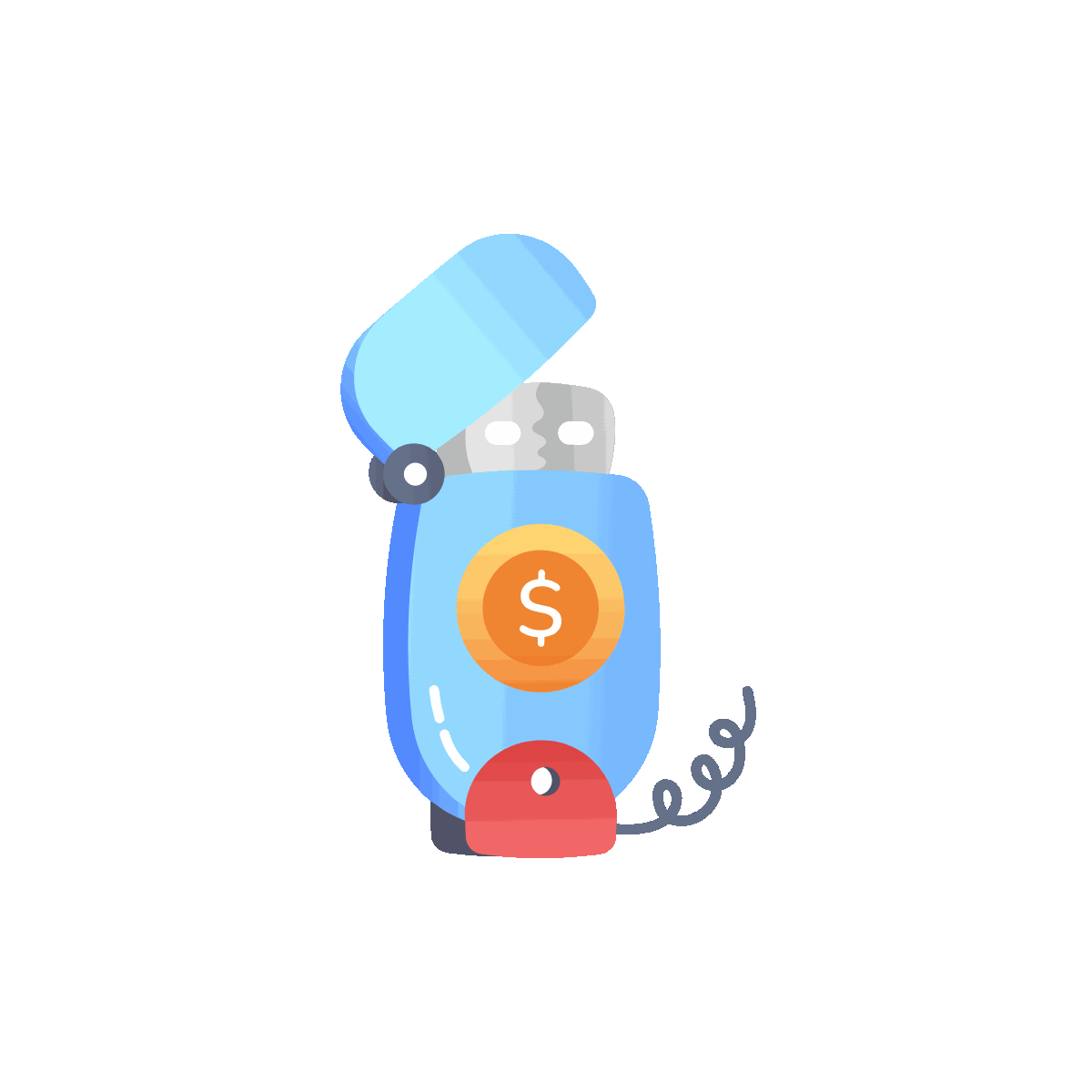 Animated Flat Business USB Drive Icon Design
