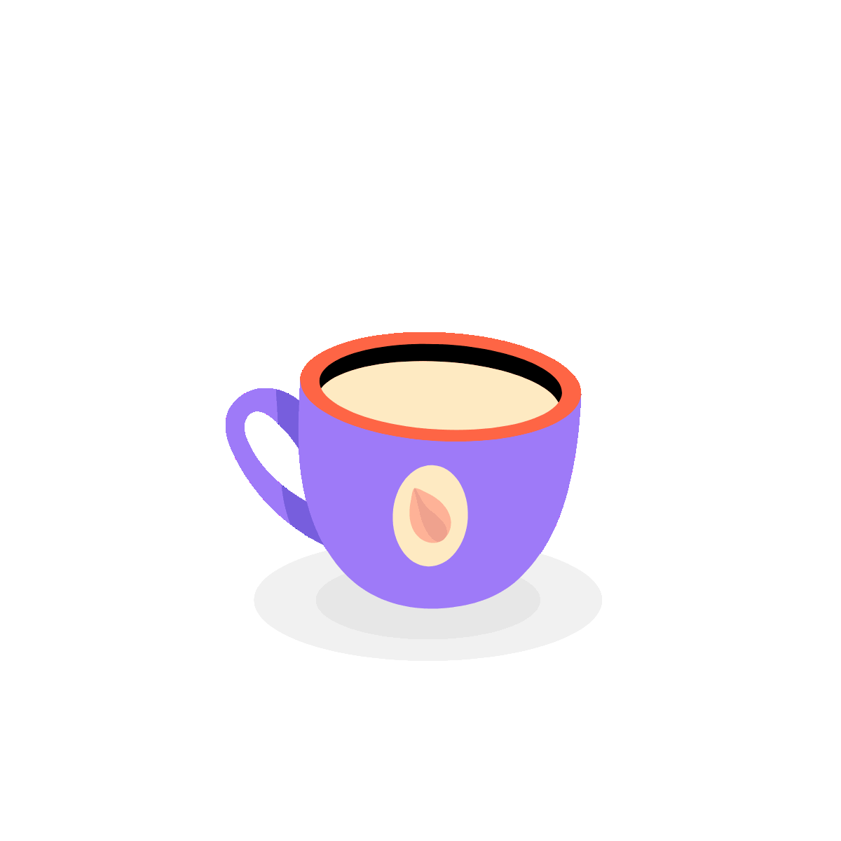 Hot Coffee Animated Flat Sticker