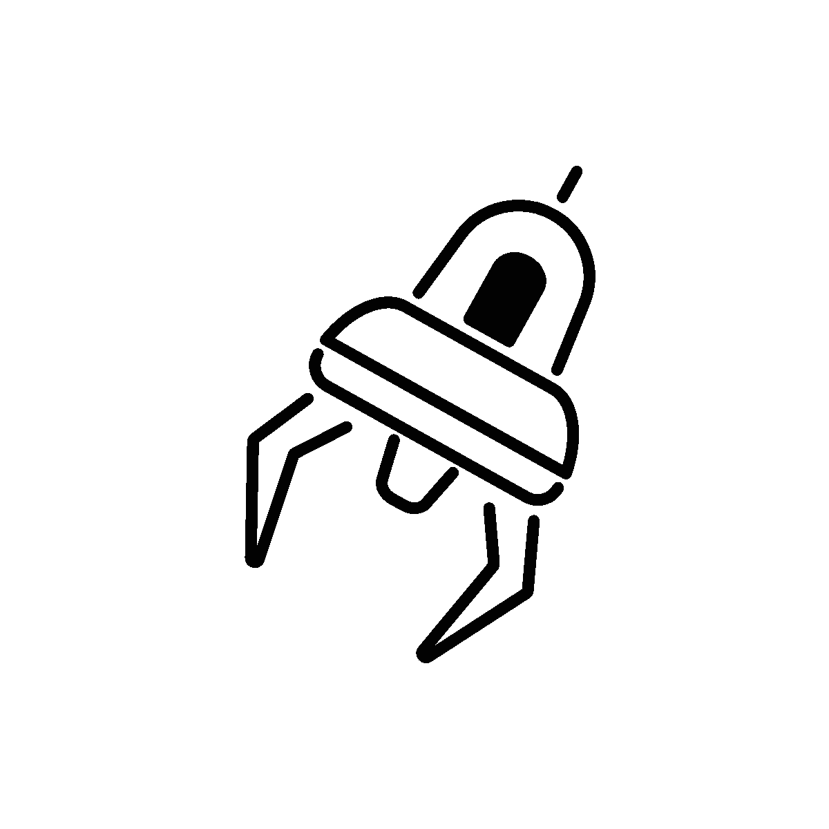 Linear Animated Medical Nanobot Icon