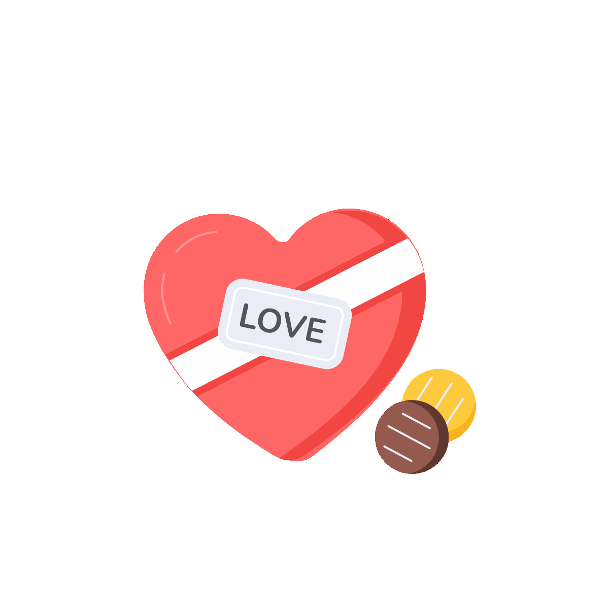 Animated icon of a chocolate box