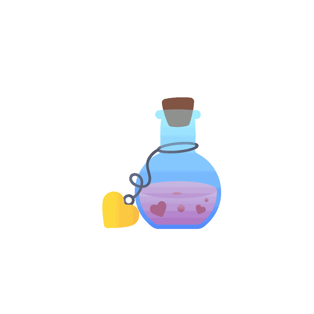 Flat Animated Love Potion Icon Design