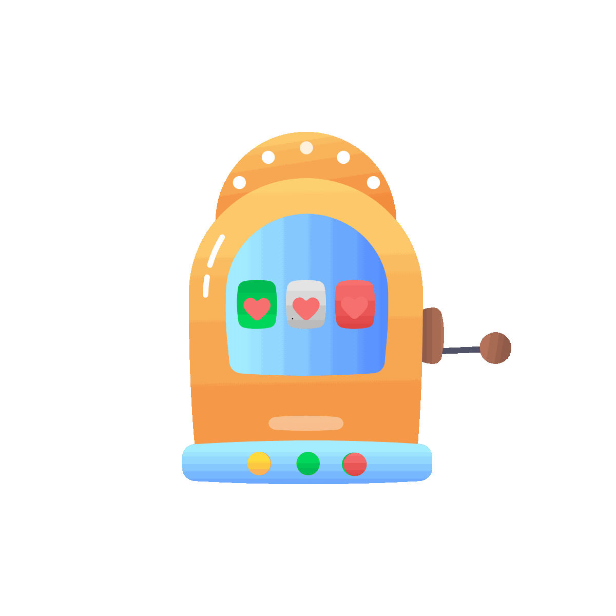Flat Animated Love Slot Icon Design