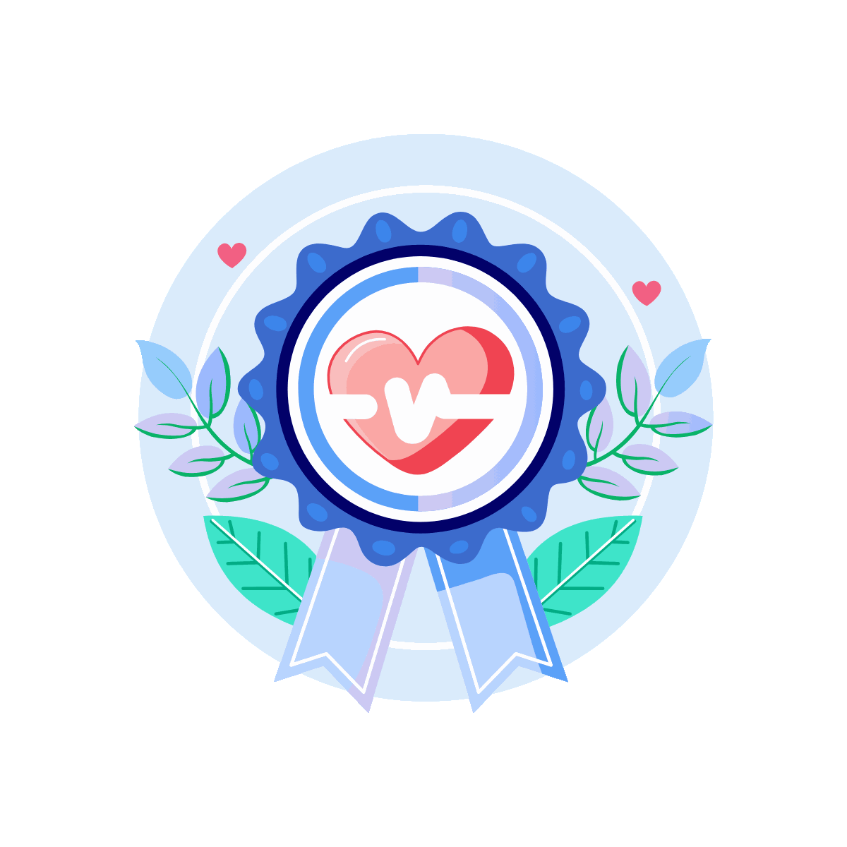 Healthcare Badge Flat Animated Illustration