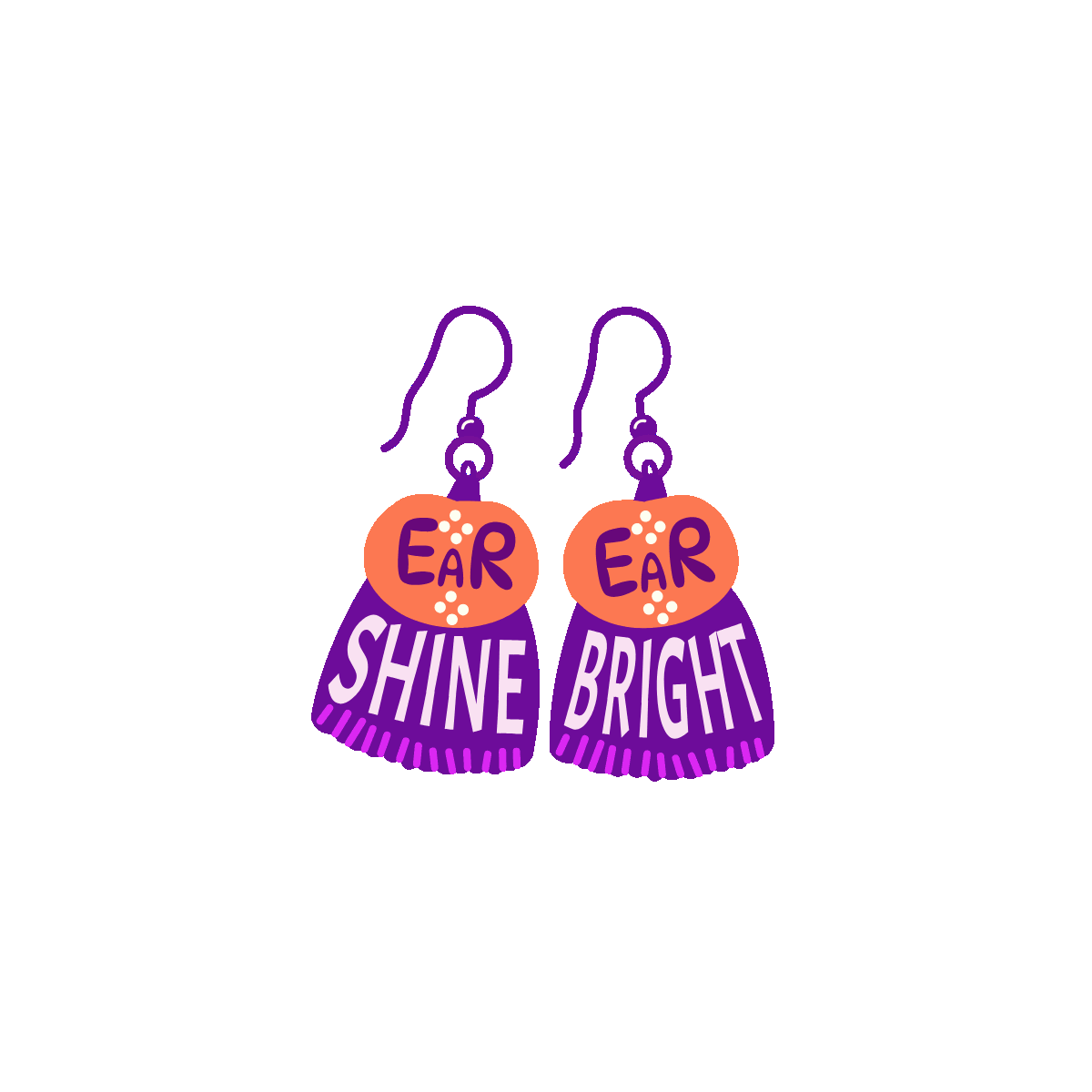 earrings, jewellery, adornments, fashion, lettering, typography, quote, , font, text, flat, vector