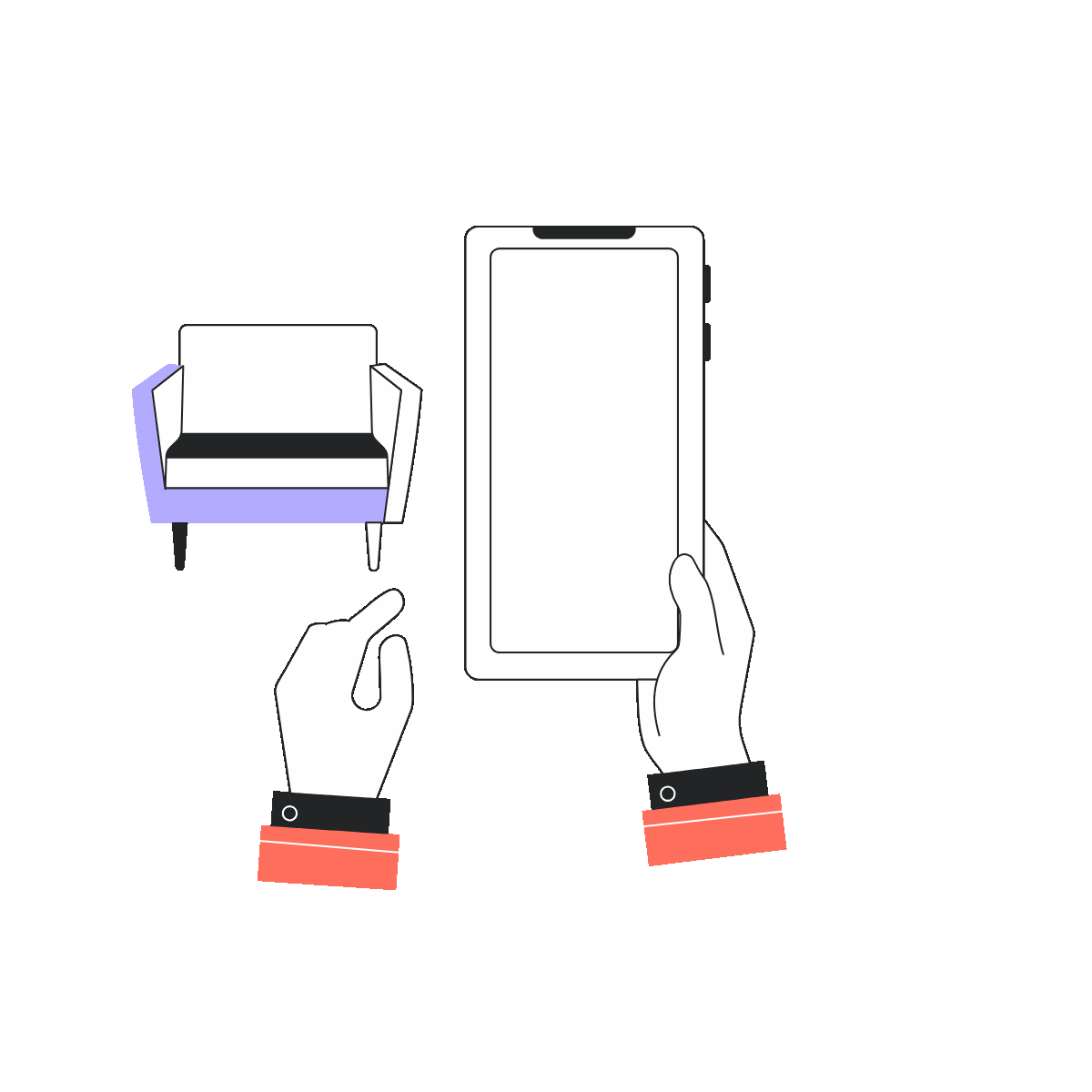 Trendy Animated Linear AR Technology Art