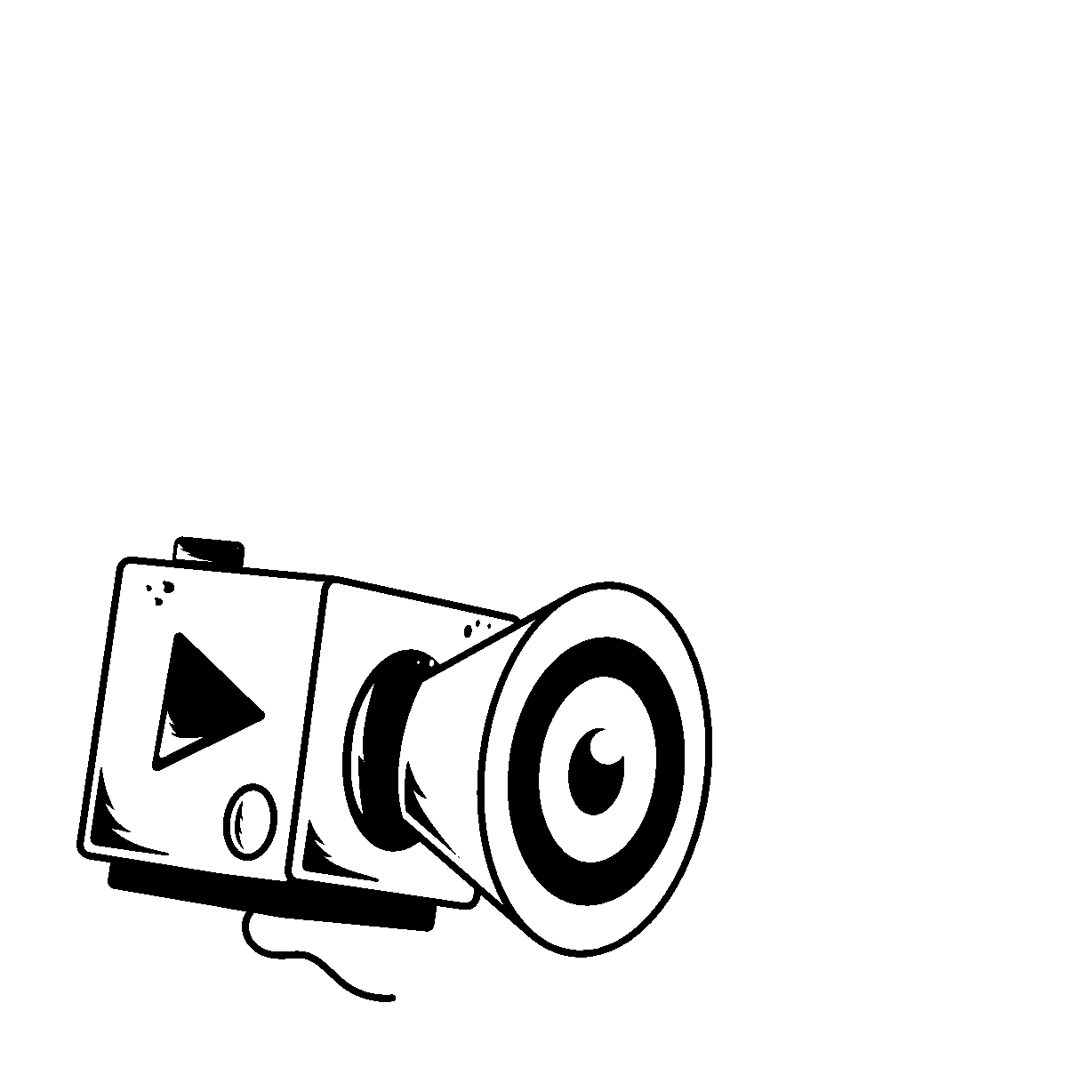 Editable Video Recording Hand Drawn Icon