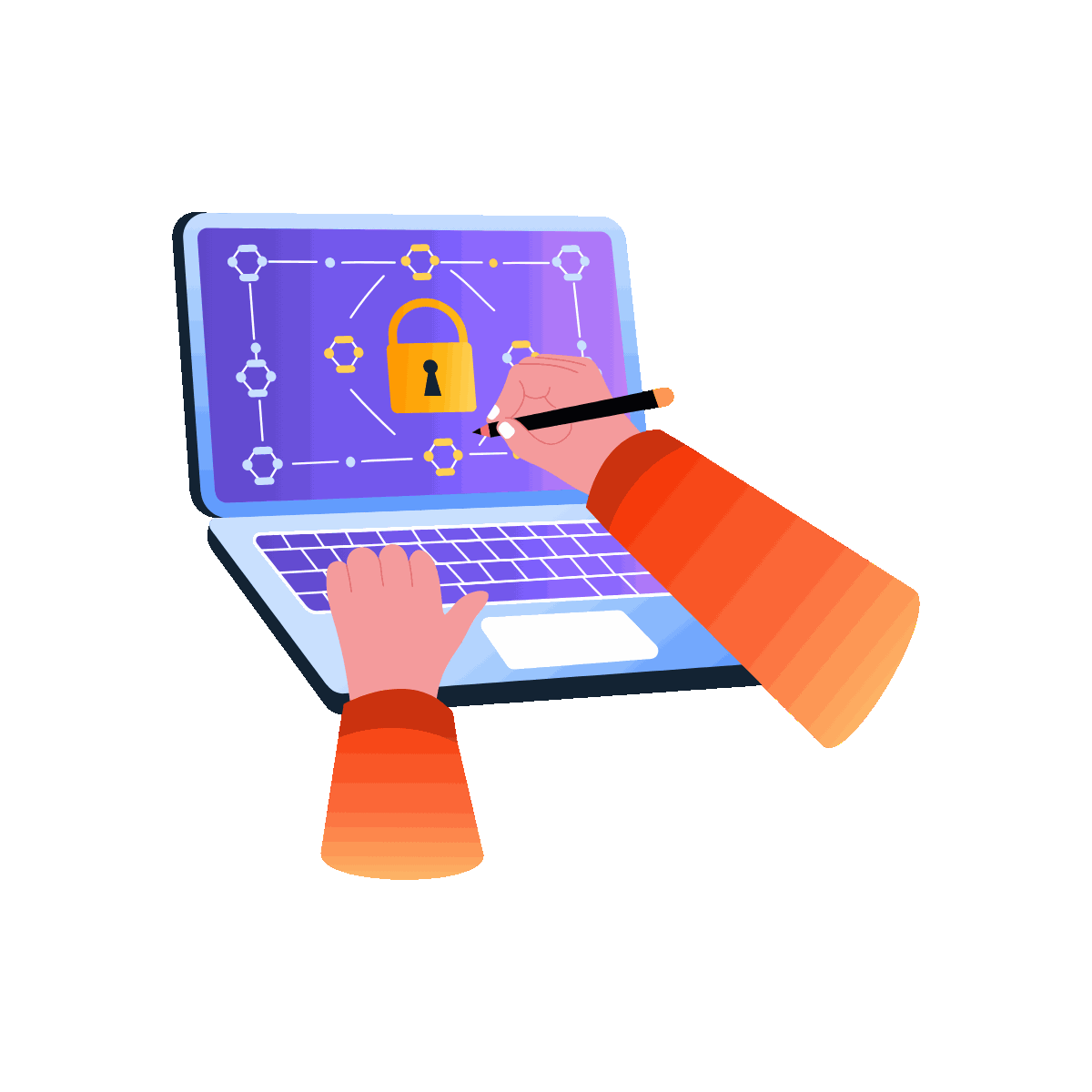 Hacker Cyber Illustration