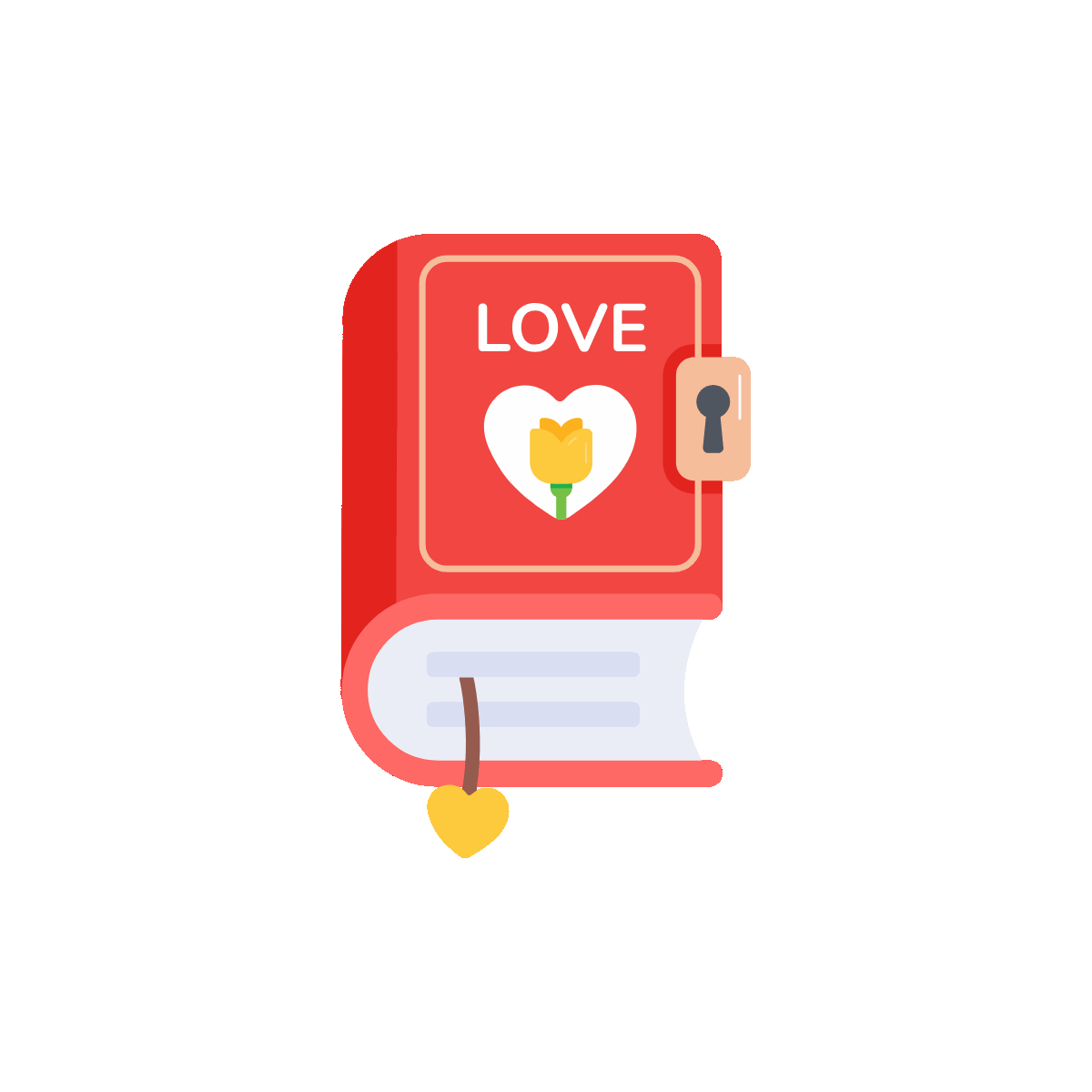 Animated icon of a love story