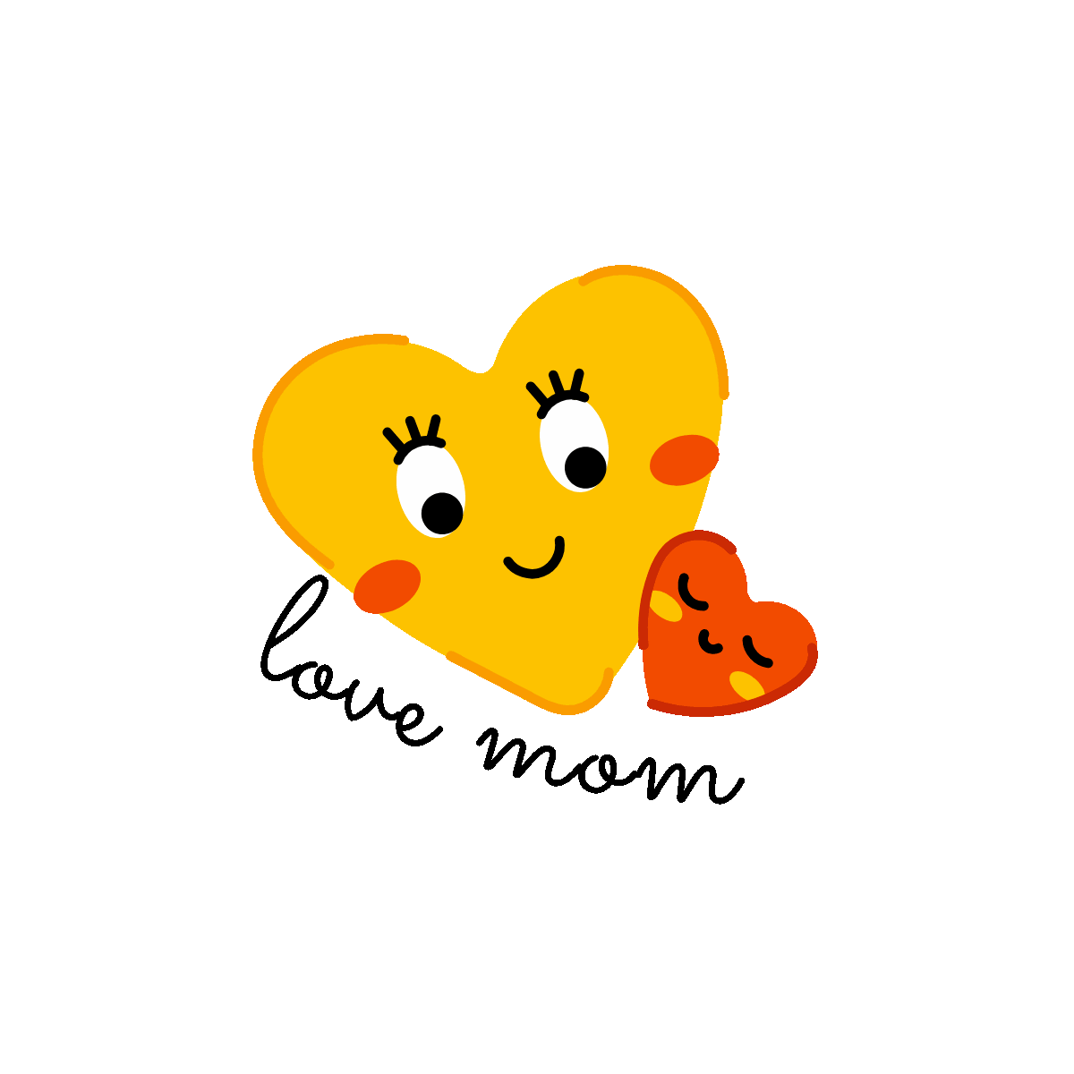 Download Flat Sticker of Heart Emojis