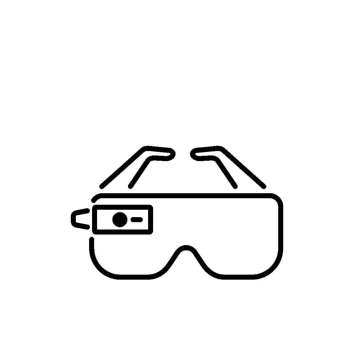 Handy Outline Animated Smart Glasses Icon