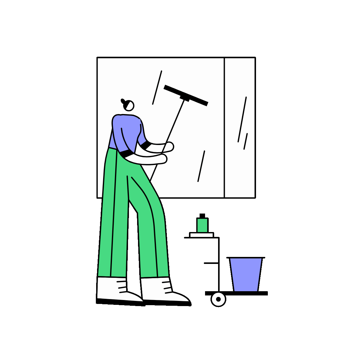 Flat Animated Ledger Chain Illustration