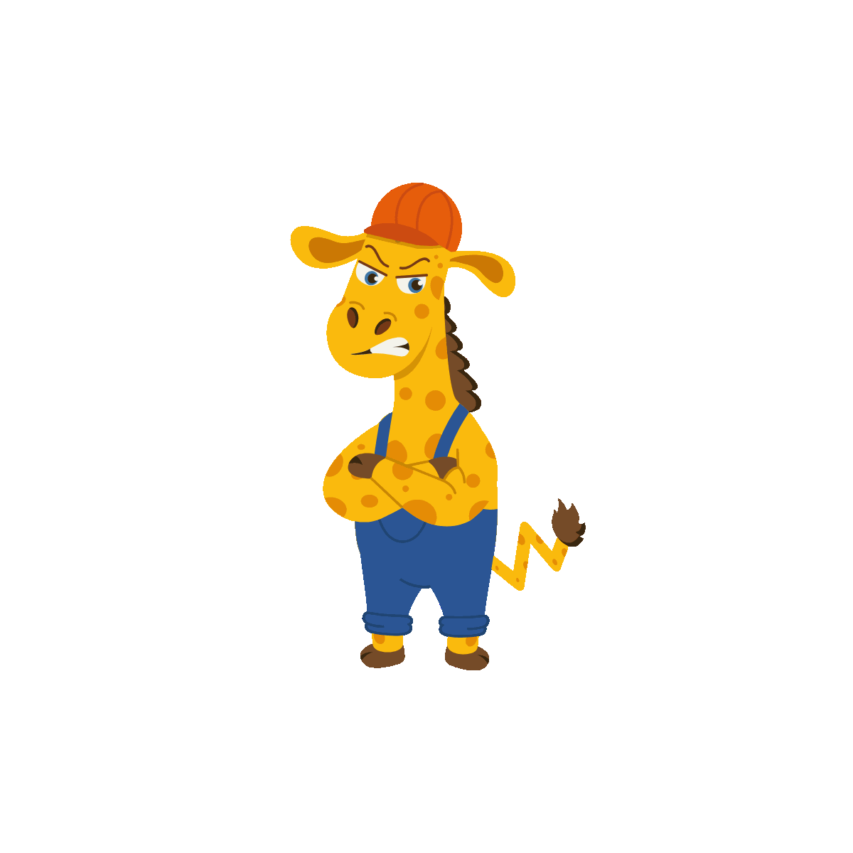 Angry Giraffe With Steam and Frustration