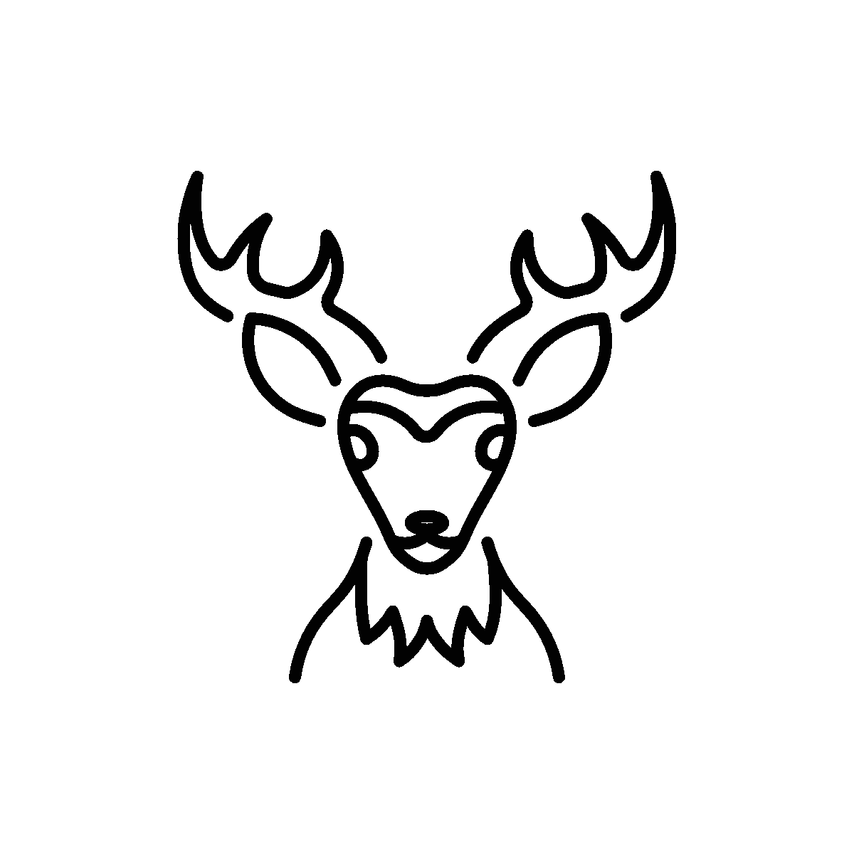 Wild deer living in natural forest habitats