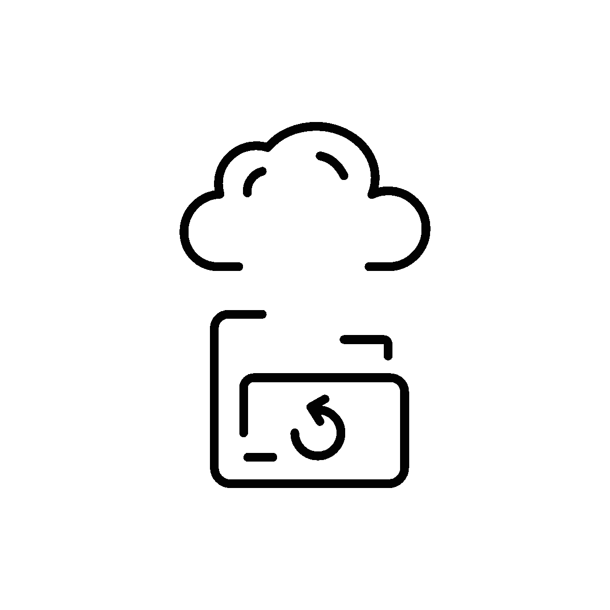 Cloud Backup Line Animated Icon Design