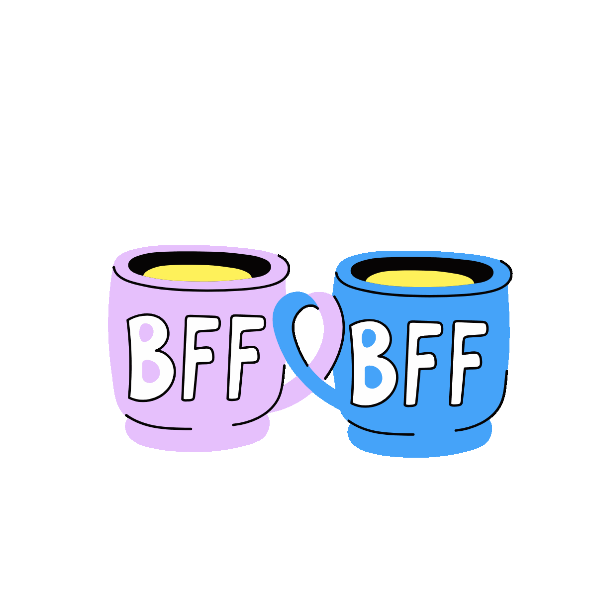 Animated Best Friend Forever Mug Design