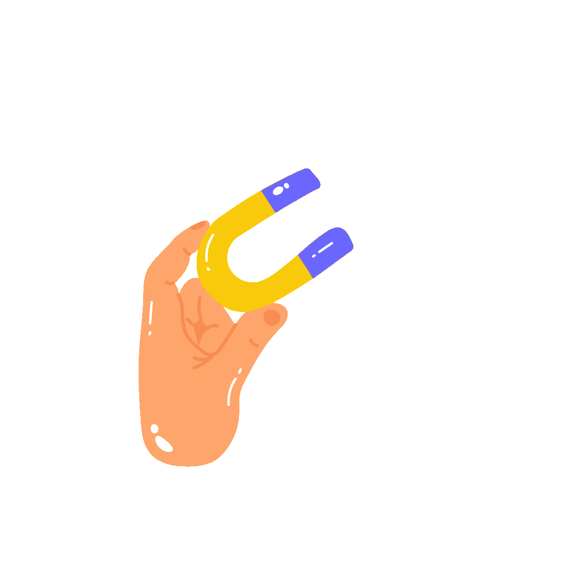 Attract Love Animated Flat Sticker Design