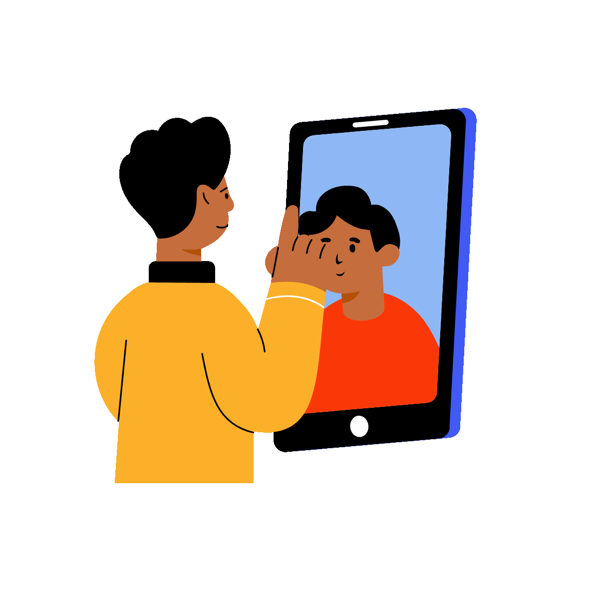 Video Call Flat Animated Illustration
