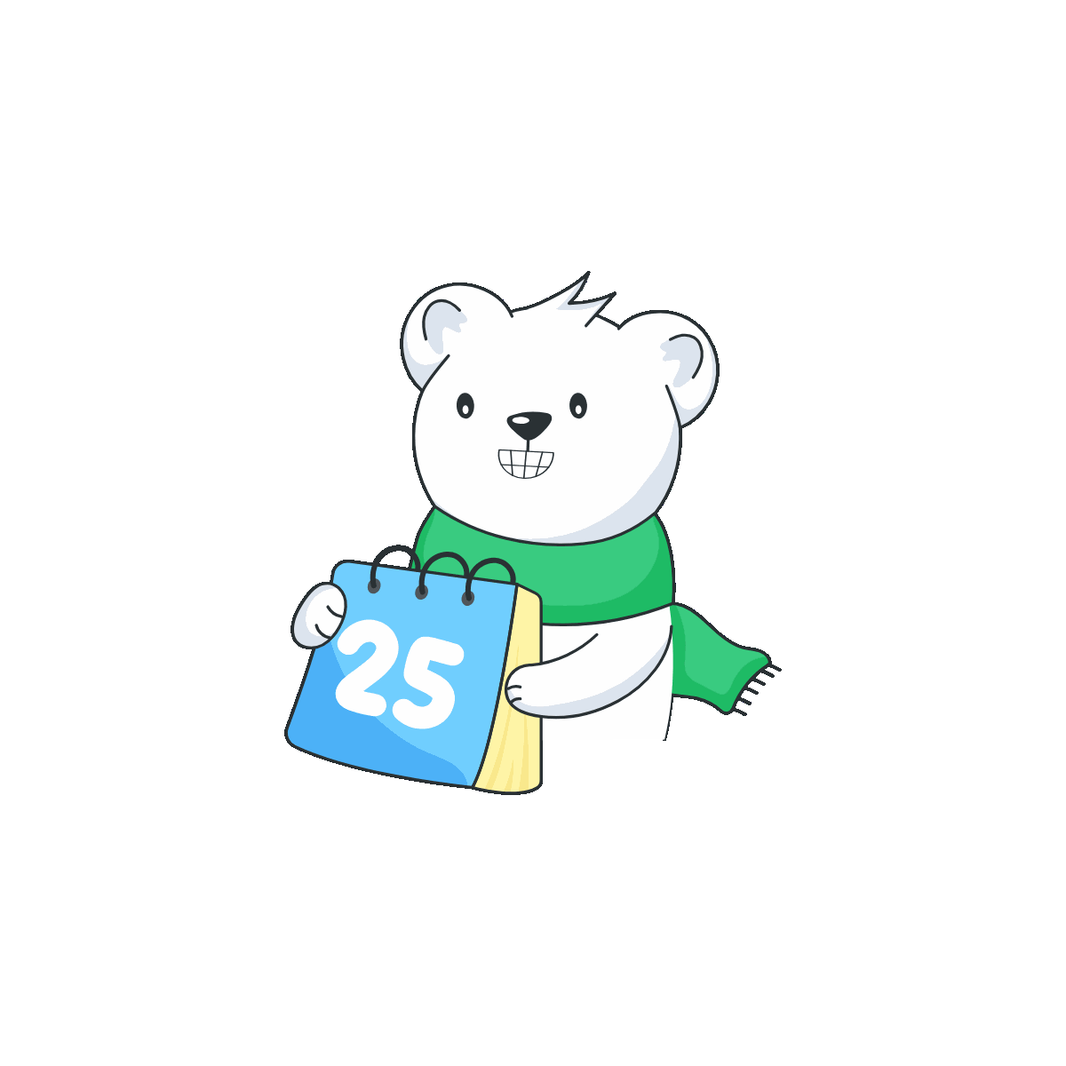 Christmas Day animated flat sticker