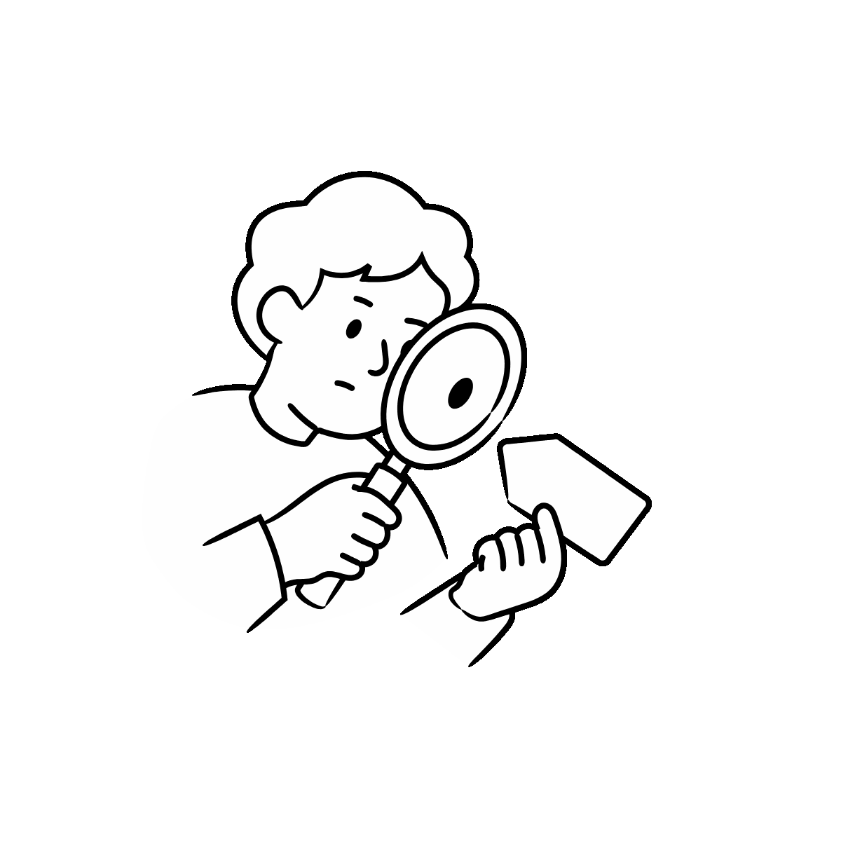 Hand-Drawn Tag Search Doodle Icon Design