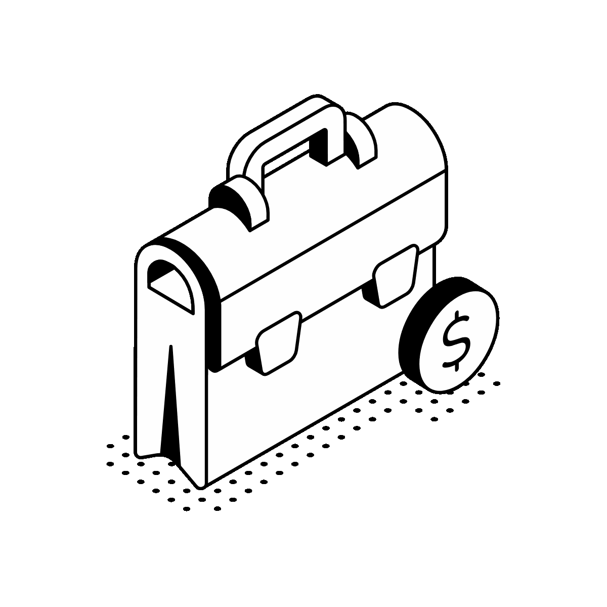 Animated Payroll Briefcase Illustration